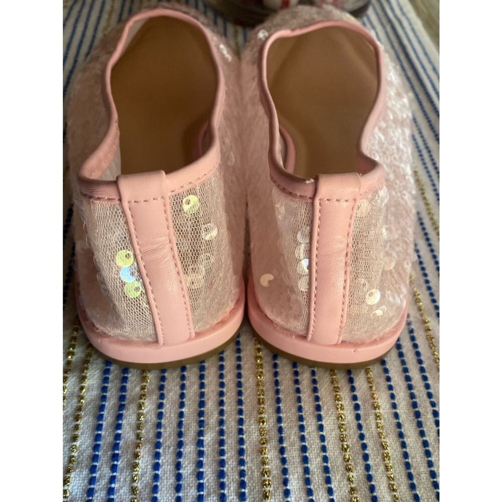 Aqua Sequin Embellished Ballet Flats in Light Pink Sz 8 - Picture 8 of 10